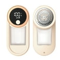 thumbnail image 2 of Lint Remover for Clothing , Lint Remover Shaver with 3-Speeds, 6 Stainless Steel Blades, USB Rechargeable , LED Digital Display，Remove Clothes Fuzz, Lint Balls, Bobbles(Khaki), 2 of 8