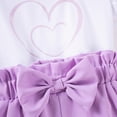 thumbnail image 4 of Toddler Outfits for Girls, Baby Girls Clothing Set Cute Cartoon Printed Short Sleeve Shorts 1T 2T 3T 4 T Baby Girls Summer Two Piece Set, 4 of 6