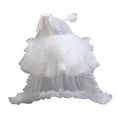 thumbnail image 2 of DAETIROS Girls Flower Girl Dress One Shoulder Princess Party Dress with Ruffled Tulle Train & Sparkly Waistband for Kids, White,Size 2-3T, 2 of 5