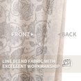 thumbnail image 2 of Curtainking Window Valance W50 x L18 Linen Textured Floral Printed Small Valances for Windows 1 Panel Gray on Beige, 2 of 7