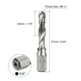 thumbnail image 2 of Uxcell Combination Drill and Tap Bit Metric M6 x 1 Thread 1/4" Hex Shank Machine Tapping Threading Taps, 2 of 6