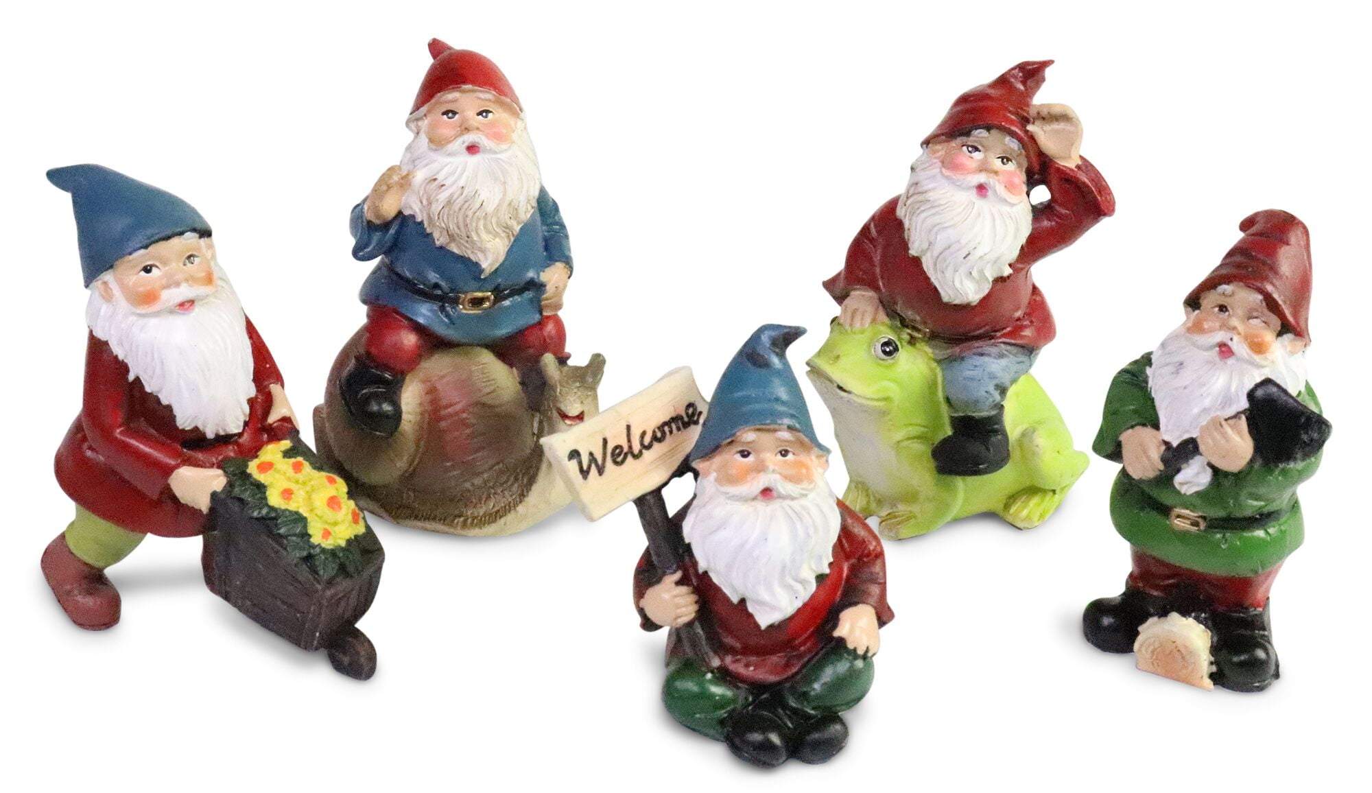 Set of 3 Game of Gnomes Strong Gnomes Fairy Garden Mini 