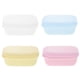 thumbnail image 1 of 4 jaboneras de doble capa con tapa y desagüe para fregaderos de baño y cocina (blanco, amarillo, azul y rosa)., 1 of 5