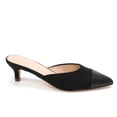 thumbnail image 5 of LuckLilac Women’s Low Heels 2 inch Kitten Mule Slip On Pointed Closed Toe Fashion Dress Shoes,Black,8M, 5 of 5