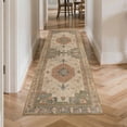 thumbnail image 5 of Washable Kitchen Runner Rug 2x6 ft Non-Slip Low-Profile Soft Vintage Distressed Medallion Oriental Design for Kitchen, Entryway, Hallway, Laundry, Bedroom, 5 of 6