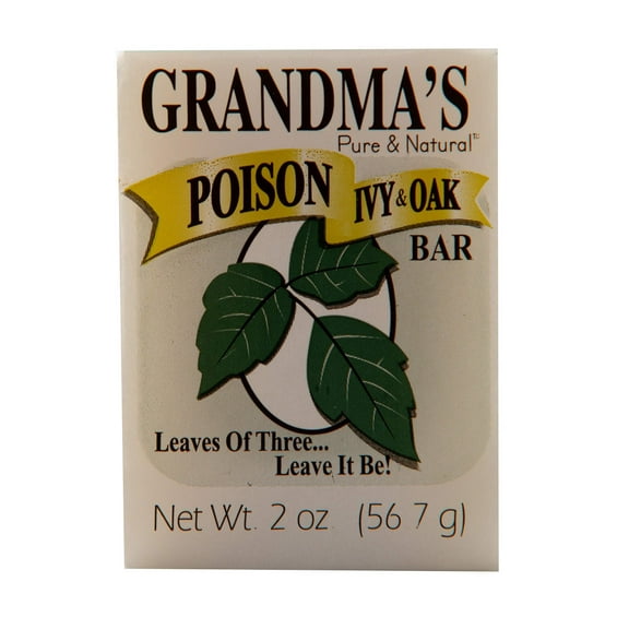 Grandma's Poison Ivy Soap Bar - 2.0 oz Itch Relief Wash with Jewelweed & Colloidal Oatmeal - 67012