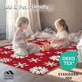 thumbnail image 4 of ODIKA 2'x3' Machine Washable Non-Slip Area Rug, Nordic Jubilee Captivating Household Enhancement High Traffic Rug with Pad, Red, 632584, 4 of 8