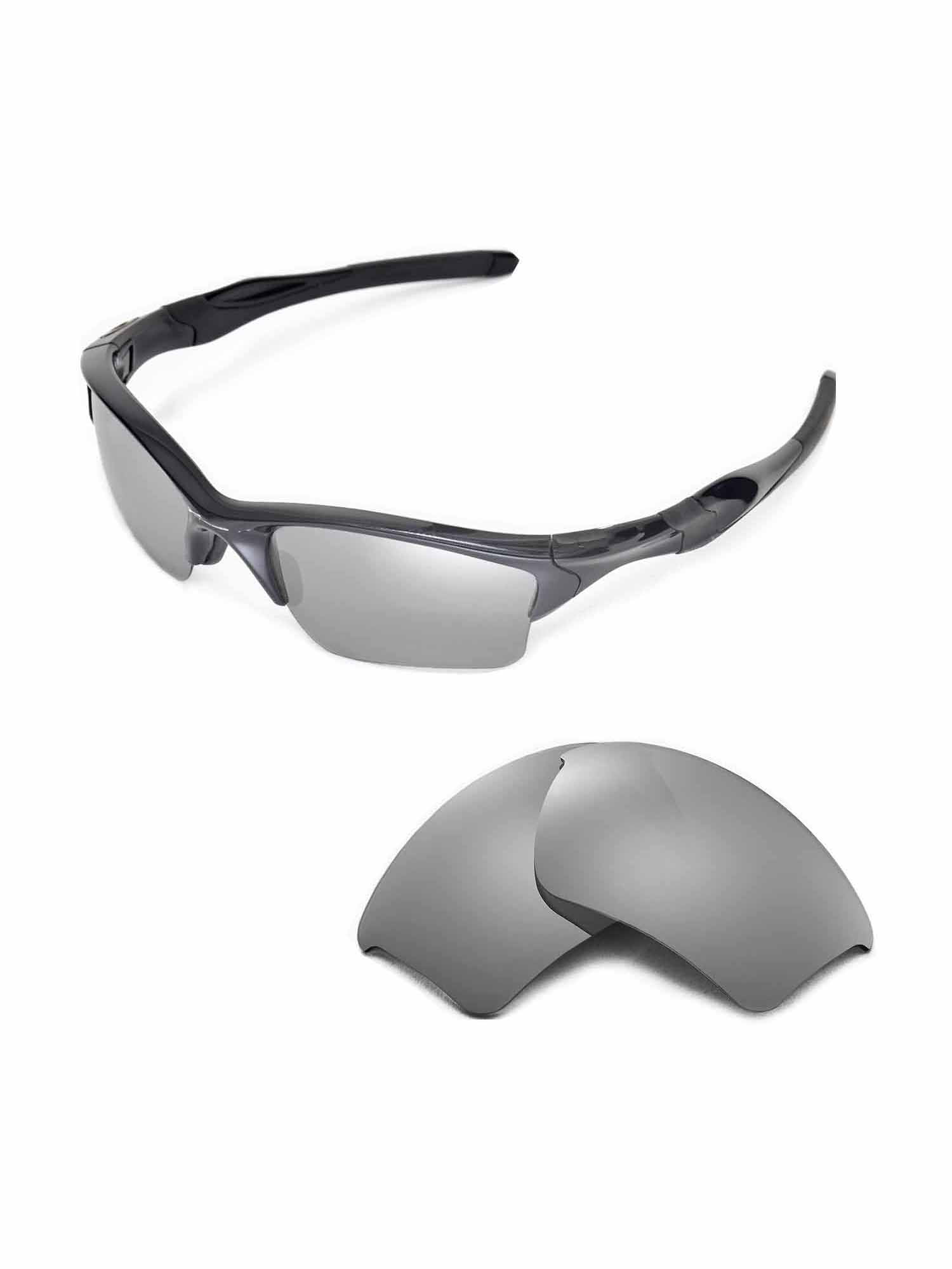 Walleva Titanium ISARC Polarized Replacement Lenses for Oakley Half Jacket   XL Sunglasses 