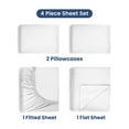 thumbnail image 2 of Soft Lightweight 400TC 100% Cotton Sateen Bed Sheet Set – 4-Piece Full – White, 2 of 8