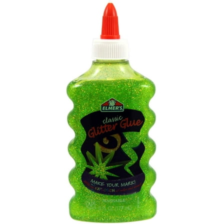 Elmer's Liquid Glitter Glue, Washable, Green, 6 Ounces
