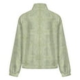 thumbnail image 6 of Jackets for Women Winter Coat Jackets Flannel Stand Collar Jacket(Subtle Green Textured Pattern,Size:S-4XL), 6 of 7