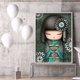 thumbnail image 3 of Cuadros Decorativos Pintura de diamantes Muñeca Kokeshi Cuadro de diamantes de imitación redondo completo 30x40cm (w530) Likrtyny  embutido en tela, 3 of 9