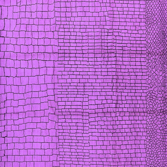 Ahgly Company Indoor Square Solid Purple Modern Area Rugs, 5' Square