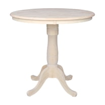 36" Round Top Pedestal Table, 34.9"H