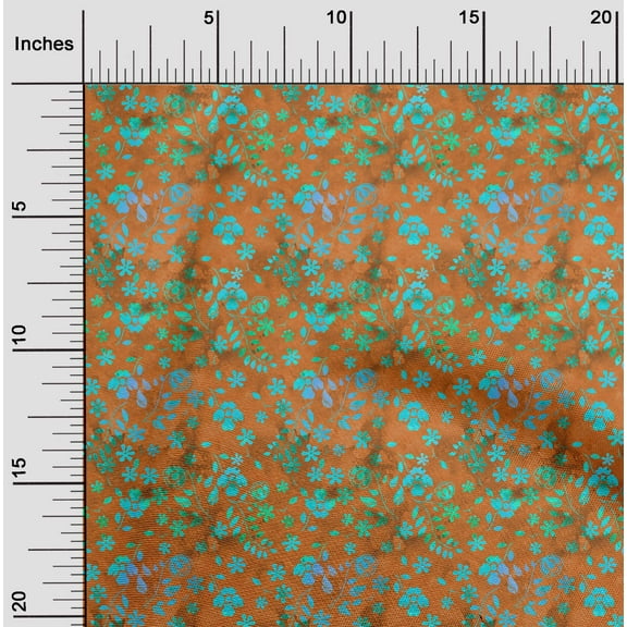 oneOone Cotton Flex Brown Fabric Batik Sewing Material Print Fabric By The Yard 40 Inch Wide - XQ