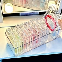 Transparent Jewelry Storage Box Organizer | Portable Travel Jewelry Case for Earrings Rings Necklaces Brooches | 1 Large Box   12 Small Boxes | Clear Plastic | 23x9x6.1cm | Space Saver