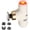 Beige, variant on Morfone Mini Massage Gun with Red Light & Heat, Portable Deep Tissue Massager with 4 Heads for Home Office Travel