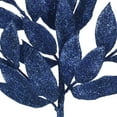 thumbnail image 3 of Vickerman 22" Midnight Blue Glitter BayLeaf Artificial Spray, 12 per Bag., 3 of 3