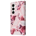 thumbnail image 3 of SaniMore for Samsung Galaxy S24 2024 Case, PU Leather Luxury Marble Flip Cover with Detachable Wrist Strap Card Slot Kickstand Shockproof Magnetic Buckle Protective Shell for Galaxy S24, Rosegold, 3 of 8
