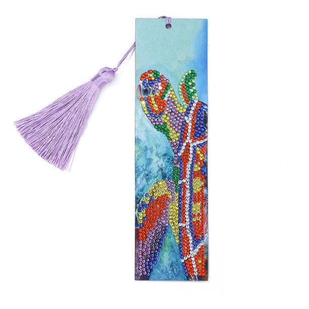 Cuadros Decorativos Bricolaje diamante pintura cuero marcapáginas borla artesanía arte (tortuga-AA38 Tmvgtek embutido en tela