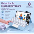 thumbnail image 2 of Detachable Bluetooth Keyboard Case with Multi-Touch Trackpad & 2.4G Wireless Mouse for 2025 Lenovo Idea Tab Plus 12.1" / Tab K12, Round Keys,Blue, 2 of 8