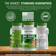 Grow Vitamin Multivitamin Supplements - Essential Vitamins & Minerals - 90 Capsules