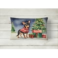 thumbnail image 3 of Miniature Pinscher Cozy Christmas Throw Pillow 12 in x 16 in, 3 of 4