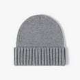thumbnail image 3 of AHTJRT Men's Beanie Hat Fashion Solid Color Caps Winter Warm Knit Ski Cap Trawler Fisherman Beanie Outdoor Snow Ski Toboggan Hats Gray#01 Free Size, 3 of 3
