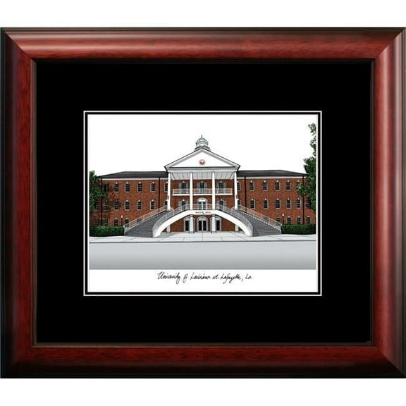 Campus Images LA993A 14 x 18 in. University of Louisiana-Lafayette Academic Satin Mahogany Framed Lithograph