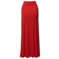 thumbnail image 2 of FashionOutfit Women's Stylish Fold Over Flare Long Maxi Skirt, 2 of 4