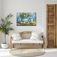 thumbnail image 2 of Lemon Wall Art Kitchen Picture Vintage Citrus Fruit Canvas Prints Yellow Lemon with Pottery Blue Classical Painting Rustic Farmhouse Decor Framed (Blue, 12.00" x 18.00"), 2 of 6