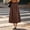 Coffee, variant on Women's Solid Corduroy Midi Skirt High Waist Flared A Line Long Skirt with Belt, Vintage Casual Swing Skirt for Autumn Winter Daily Commute & Weekend Outings Khaki
