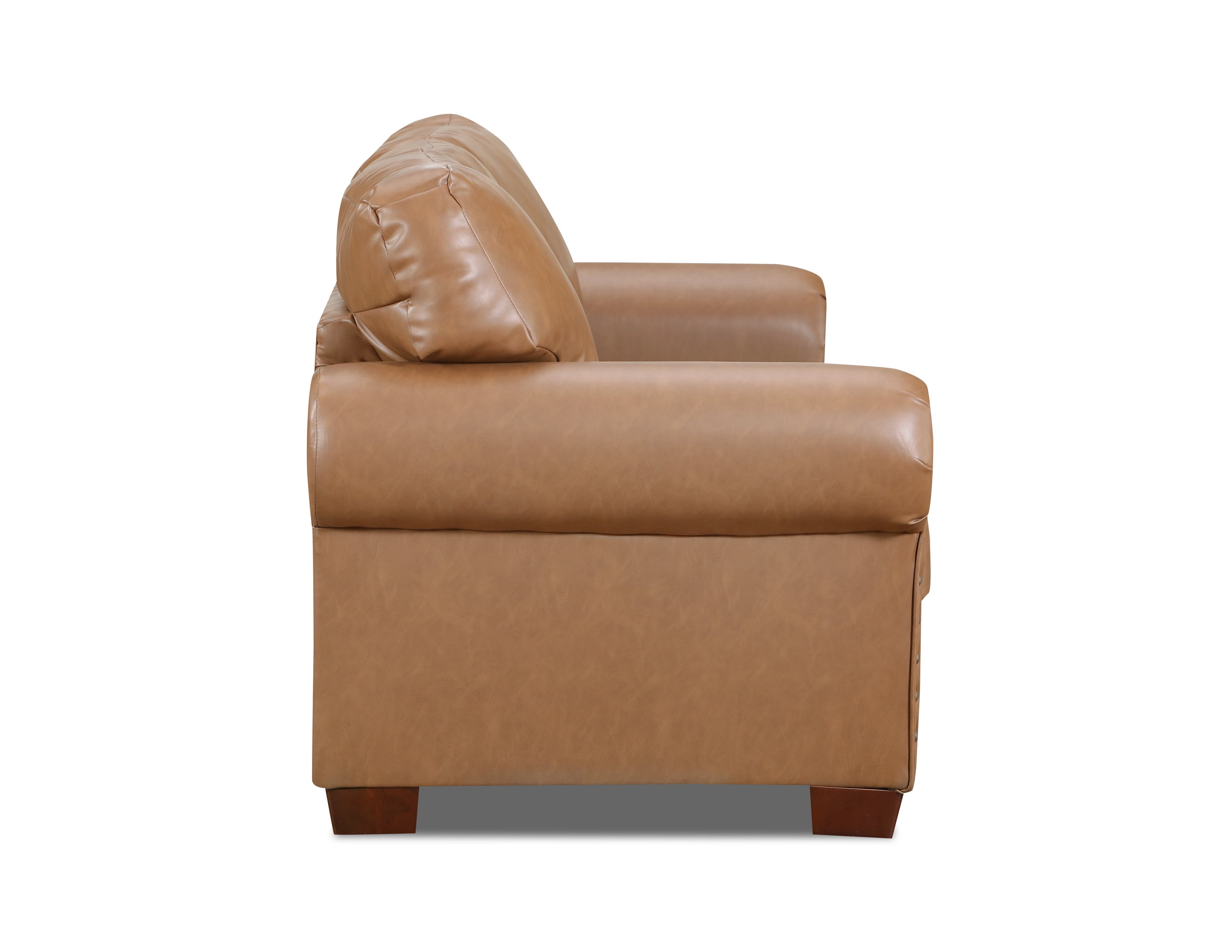 American Furniture Classics Vegan Leather Rolled Arm Sleeper Sofa