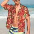 thumbnail image 5 of Yiaed Strawberry Print Hawaiian Shirt for Men Short Sleeve Button Down Shirts Beach Shirts for Men-X-Large, 5 of 5