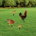 thumbnail image 2 of 4x estacas de estatua de animales de pollo estatua de pollo para patio trasero porche Patio hogar, 2 of 6