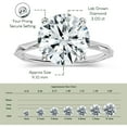 thumbnail image 5 of ALLORYA IGI Certified 3.00 Carat Solitaire Round Lab Grown White Diamond Textured Shank Engagement Ring for Women in 18K Solid White Gold, Size 6.5, 5 of 6