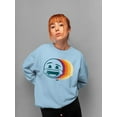 thumbnail image 2 of Laughing Layers - Retro Emoji Aesthetic Graphic Women's Sweatshirt, 2 of 4