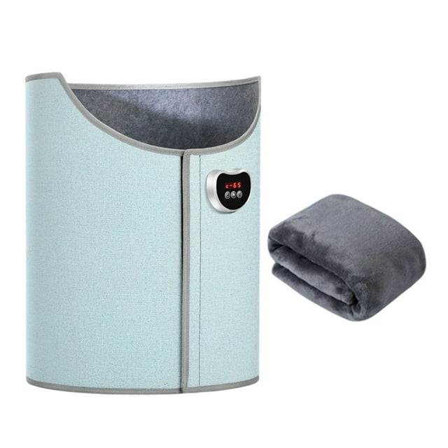 Under Desk Foot Warmer with Soft Blanket - Portable, Foldable Leg Heater with Temperature Control And 5-Second Fast Heating for Office, Home, And Travel Use