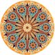 thumbnail image 1 of Posavasos absorbentes para bebidas, juego de 4 tapetes redondos de piedra de cerámica con diseño de mandala naranja, reverso de corcho sin soporte JAMW Sencillez, 1 of 5