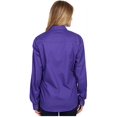 thumbnail image 3 of Roper Western Shirt Womens L/S Solid Poplin Purple 03-050-0265-1067 PU, 3 of 3