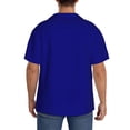 thumbnail image 3 of Fotbe Navy Camisa Estampada de Manga Corta para Hombre, Casual de Verano, Estilo Playero, Sin Arrugas-Small, 3 of 5
