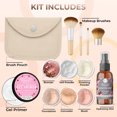thumbnail image 2 of FLAWLESS COMPLEXION KIT (LIGHT TAN) Full Size Mineral Makeup Set Matte Foundation Bare Face Sheer Powder Cover, 2 of 8
