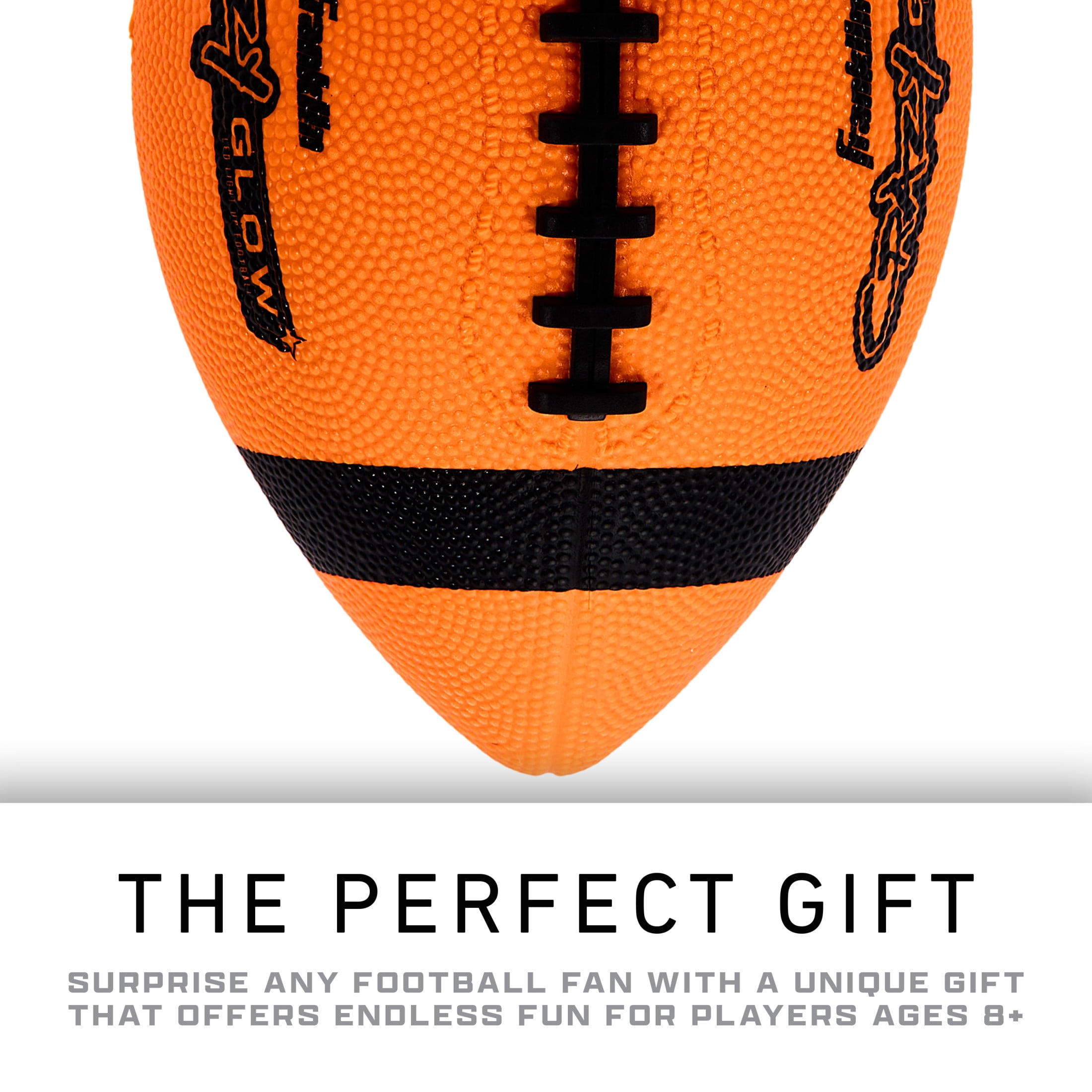Franklin Sports Glow in the Dark Football - Crazy Glow Light Up Indoor + Outdoor Football - Junior Size Youth Ball - Air Pump Included - Perfect Gift for Kids + Adults