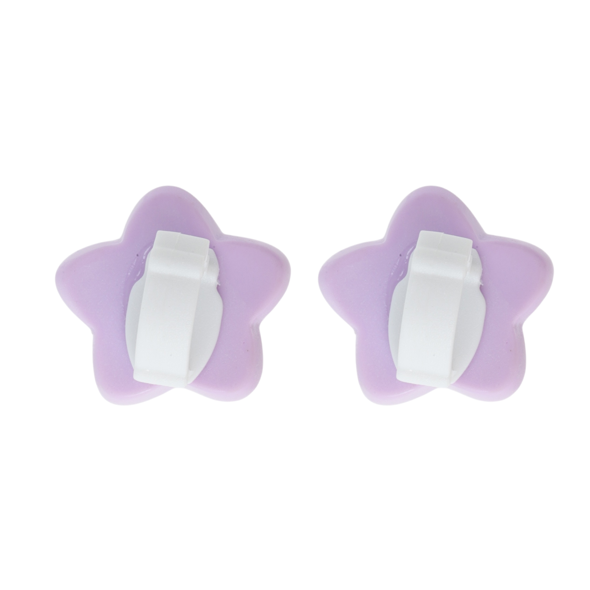 Unique Bargains Chubby Star Shoelace Charms 1 Pair Purple