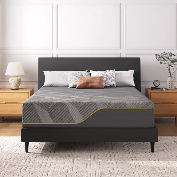 KuKu Run 14 inch Queen Size Memory Foam Mattress, Bed in a Box, CertiPUR-US Certified.