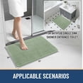 thumbnail image 4 of Smiry Chenille Bathroom Rugs 30x20, Rubber Backing Washable Bath Mats for Bathroom Floor, Sage Green, 4 of 9