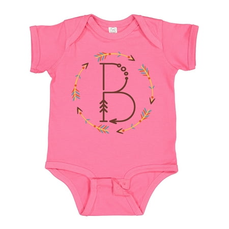 

Inktastic B Monogram Letter Tribal Wreath Gift Baby Boy or Baby Girl Bodysuit