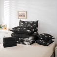 thumbnail image 6 of Homewish Horror Gothic Skull 7-Piece Twin Bedding,Halloween Themed Bedding Comforter Set,Gray,Black Reversible, 6 of 8