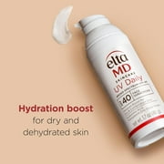 EltaMD UV مرطب واقي الشمس اليومي SPF 40 للوجه مع أكسيد الزنك، مرطب الوجه اليومي مع SPF، واقي الشمس، مضخة 1.7 أونصة
