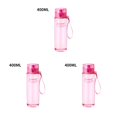 thumbnail image 1 of Bewildely Hervidor de agua de plástico a prueba de fugas botella de bebida portátil para actividades al aire libre, rosa transparente, 400 ml Type1 NO1, 1 of 6